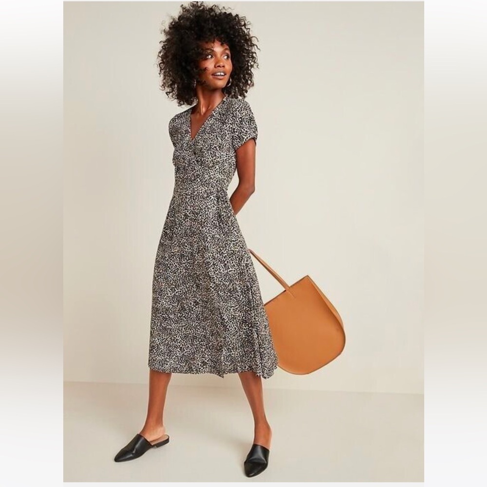 Animal wrap dress